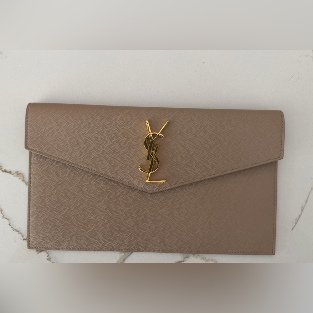 Saint Laurent Dark Beige Clutch
